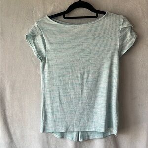 NEW Market & Spruce Blouse Green Bravyan Button Back Detail Knit Top Size XSP